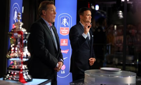 Jermaine Jenas and Glenn Hoddle making the FA Cup third-round draw.