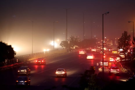 Traffic flows on a highway in the Iranian capital Tehran following reported Israeli strikes.