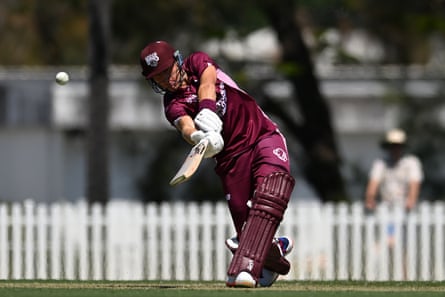 Marnus Labuschagne of the Bulls bats during the One Day Cup match between Queensland and Victoria at Allan Border Field