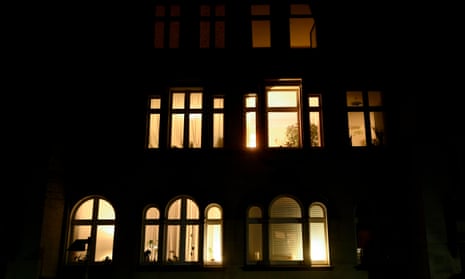 Residential building at night