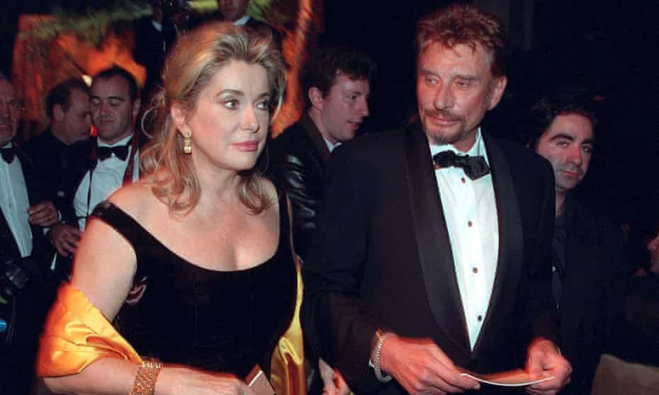 Catherine Deneuve and Johnny Hallyday at a fundraiser for the Children of Africa foundation in 2001