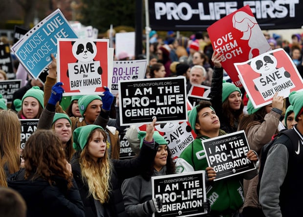 Anti-abortion activists in Washington on Friday.