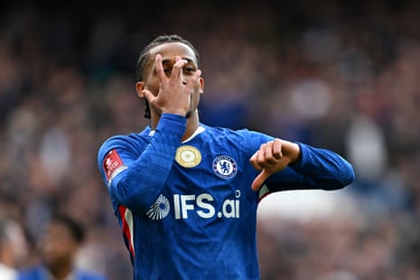 Joao Pedro of Chelsea celebrates