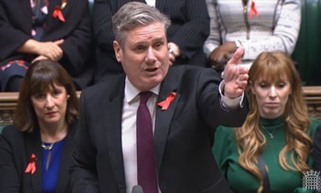 Labour leader Keir Starmer speaks during prime minister's questions