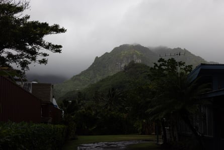 Mountainous terrain on Rarotonga island