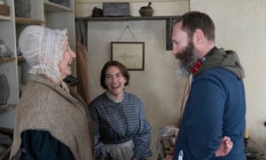 ‘I always wanted to tell stories’ … Gemma Jones, Kate Winslet and Francis Lee on set.