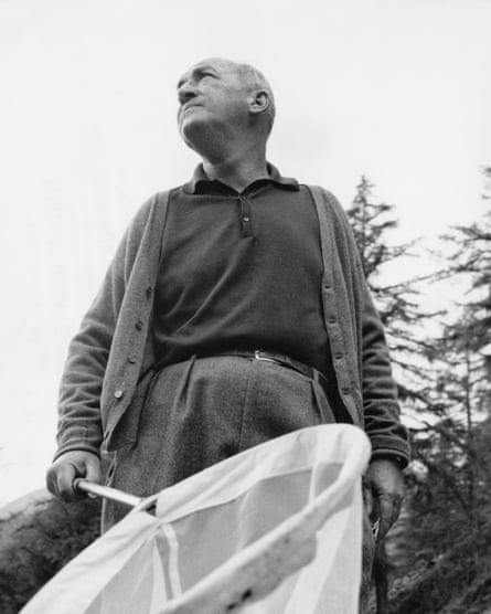 Vladimir Nabokov on a butterfly-hunting expedition near his home in Switzerland in 1962.