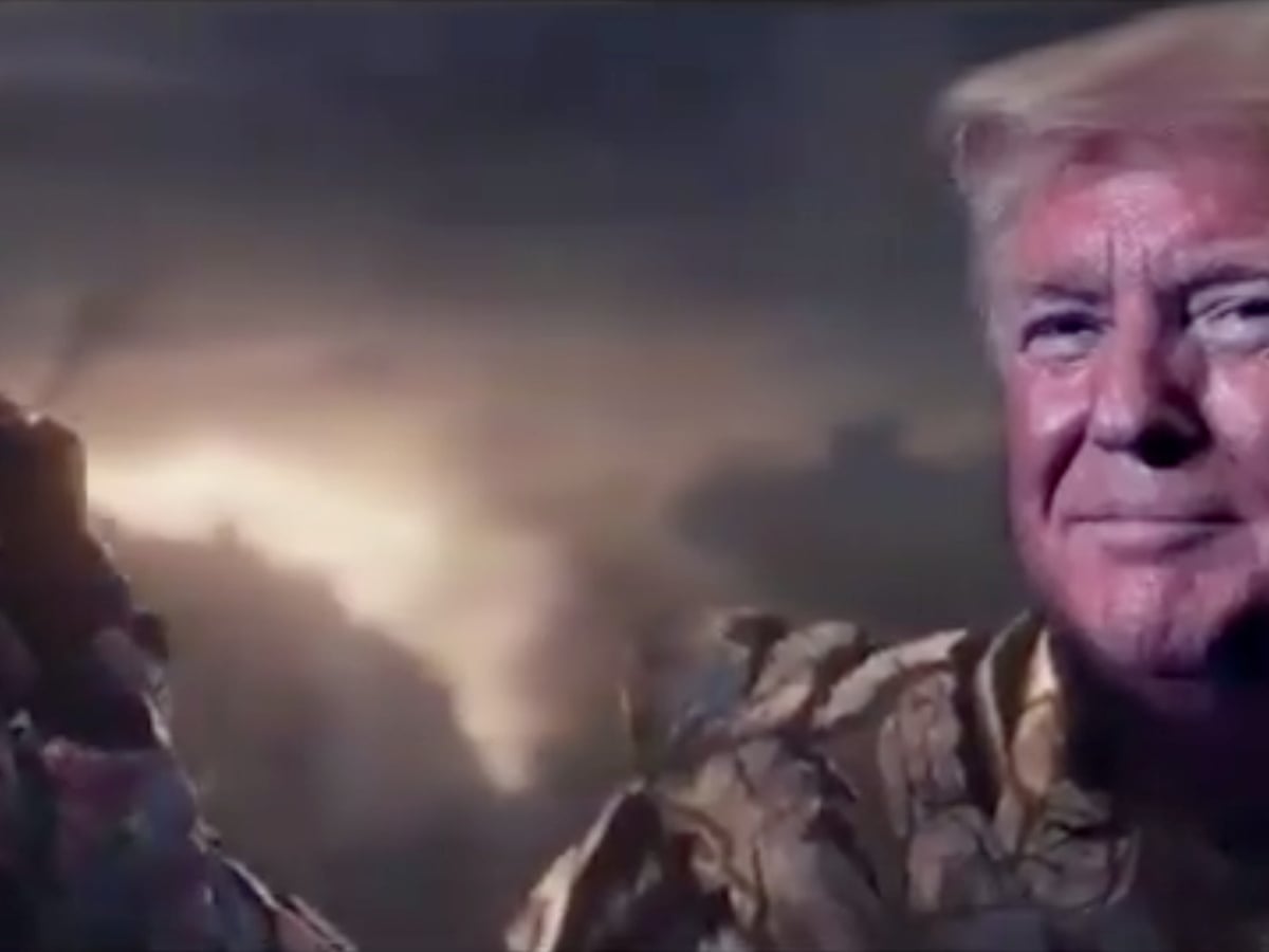 I M Inevitable Trump Campaign Ad Shows President As Avengers Villain Thanos Donald Trump The Guardian I M Inevitable Trump Campaign Ad Shows President As Avengers Villain Thanos Donald Trump The Guardian