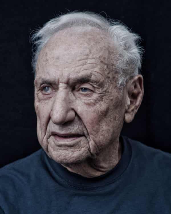 Frank Gehry photographed at his Los Angeles offices in 2019.