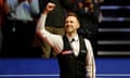 Judd Trump recovered from 16-15 down to win 17-16 against Mark Williams