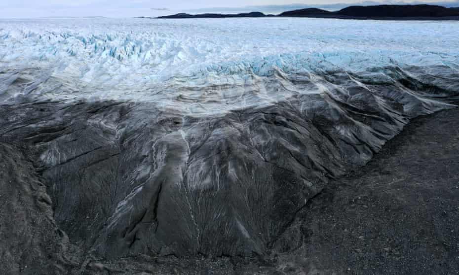 The Greenland ice sheet, the melting of which would raise sea level rises, could be tipped into a state of irreversible decline beyond 1.5C. Photograph: Mario Tama/Getty Images