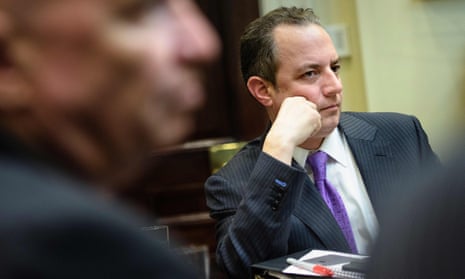 Reince Priebus, the White House chief of staff, rejected reports of contacts with Russia.