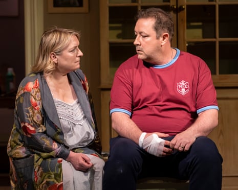 Claire Rushbrook and Daniel Ryan looking sadly at each other in Middle