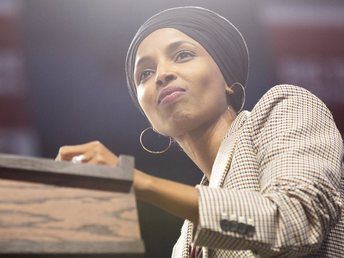Ilhan Omar S Republican Opponent In Twitter Ban Over Hanging Posts Us News The Guardian