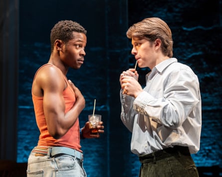Alistair Nwachukwu, left, and Jasper Talbot in The Line of Beauty at the Almeida theatre, London.