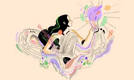 Illustration of woman with endometriosis pain