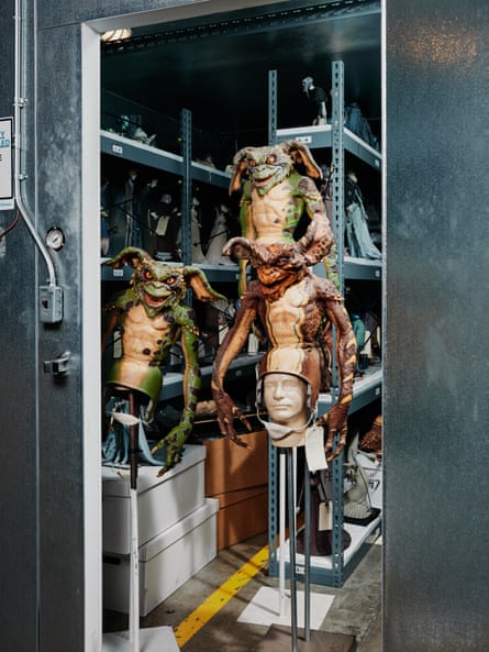Cold storage room containing Gremlins and Nightmare Before Christmas figures.