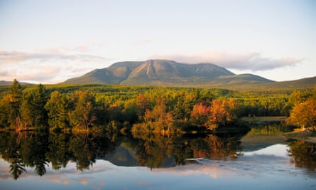 Mount Katahdin and the Penobscot River in Maine