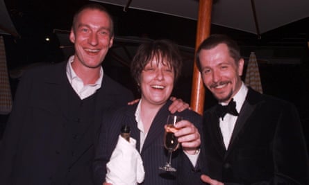 Back in the day: with Dave Thewlis and Gary Oldman.
