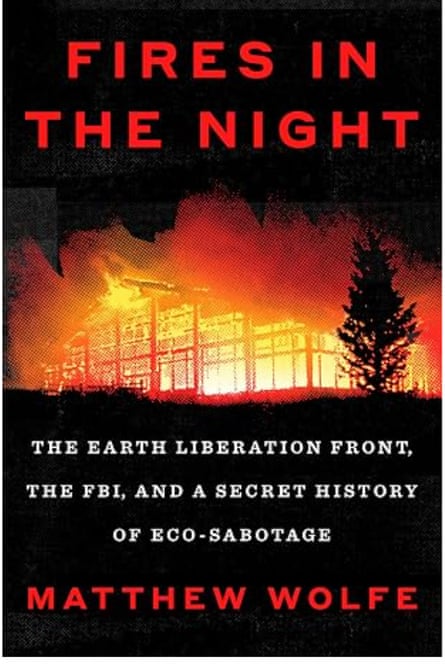 a book cover with house fire