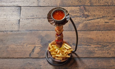 ‘Being an insufferable snob, I think it’s both utterly naff and utterly impractical’: a hanging kebab.