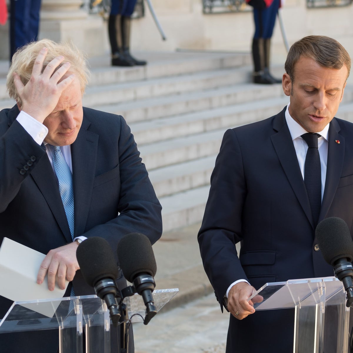 Emmanuel Macron Tells Boris Johnson Any New Brexit Deal Would Have To Be Very Similar To Existing One Live Politics The Guardian