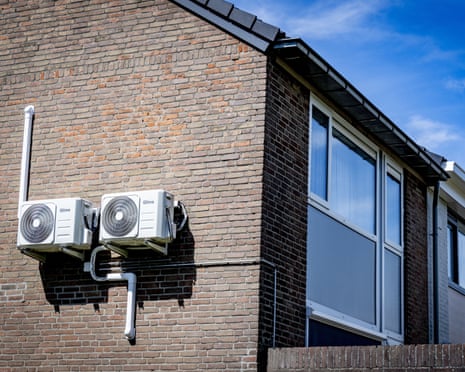 An air conditioner on the outside a home in Breda, the Netherlands.