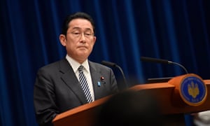 Japanese Prime Minister Fumio Kishida holds a press conference in Tokyo, Japan, 17 February 2022.