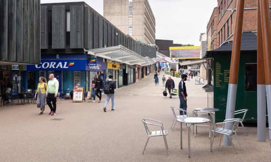Shopping district in downtown Coventry