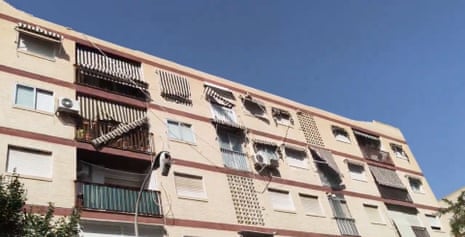 Building damage in Granada after earthquake in Spain.