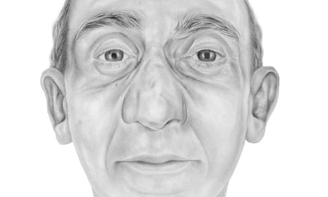 Artist’s impression of ‘Neil Dovestone’, the unknown man found dead on Saddleworth moor.