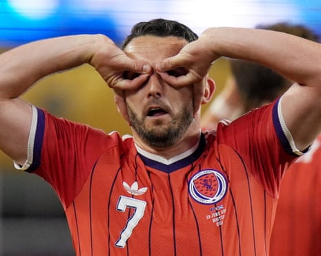 John McGinn celebrates in trademark style after scoring the only goal of the game
