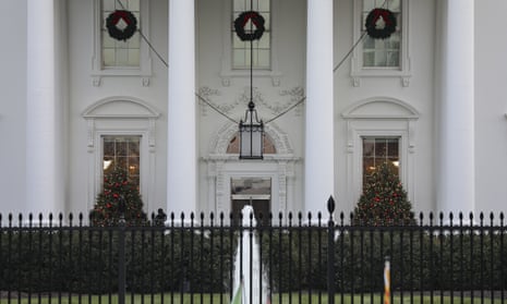 The White House decorated for the holidays.