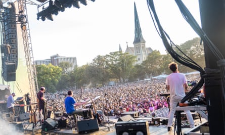 Animal Collective at Pitchfork festival in Chicago, 2021. Their upcoming tour of the UK and Europe was nixed.