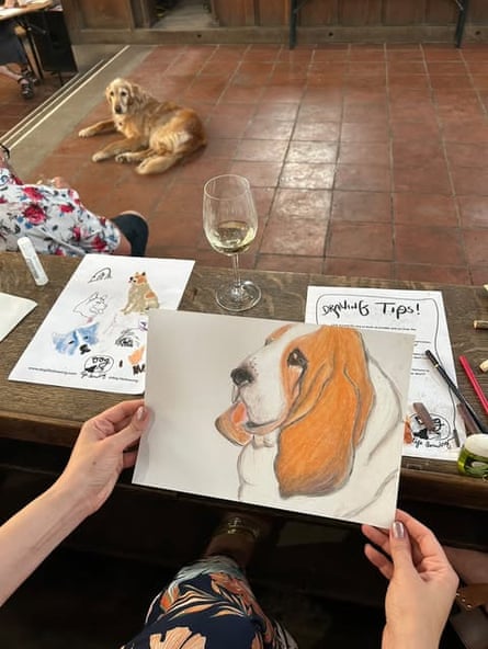 Dog life drawing class