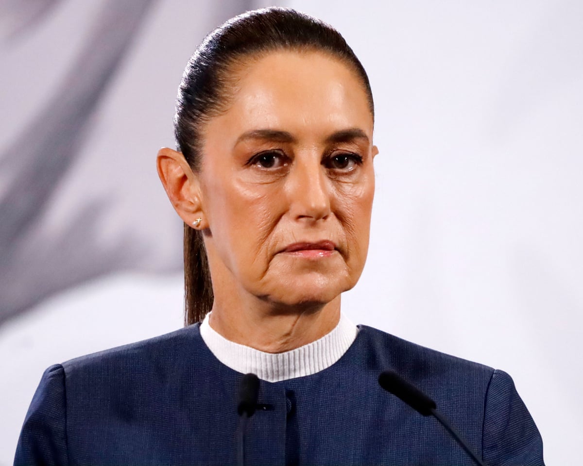 Man gropes Mexican president as she speaks to citizens on the streets | Claudia Sheinbaum | The Guardian