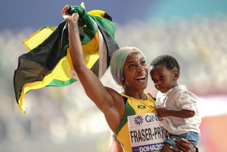 Shelly-Ann Fraser-Pryce won gold in the 100 metres event at the World Championships in 2019.