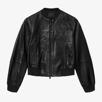 All Saints Repurpose Leather Bomber Jacket