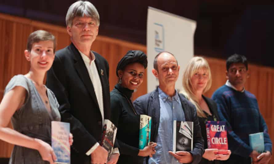 Patricia Lockwood with the other shortlisted authors at the 2021 Booker prize ceremony