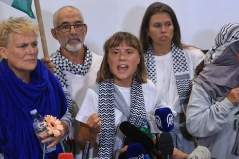 Greta Thunberg arrived at Eleftherios Venizelos Airport in Athens after being deported by Israel on 6 October 2025.