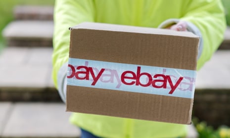 A courier delivering an eBay parcel… but which firm is actually responsible if it is lost.