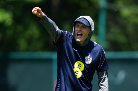 England head coach Thomas Tuchel during a training session