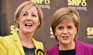 Hannah Bardell, left, w ith Nicola Sturgeon