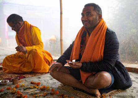 Spiritually shaken up … Amol Rajan is blown away by all the men who look like his father.