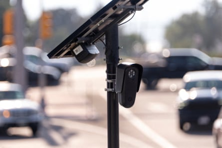 A camera on a busy road