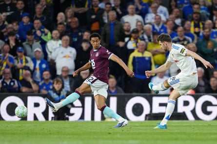Anton Stach opens the scoring early on for Leeds at Elland Road