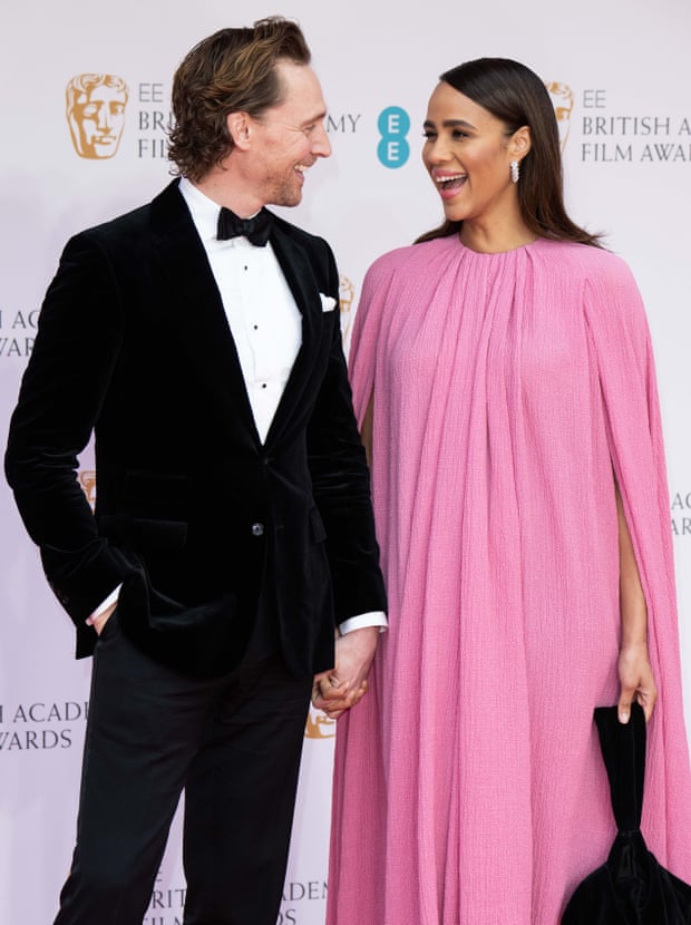 Zawe Ashton with her fiance, Tom Hiddleston, at the Baftas in March 2022.