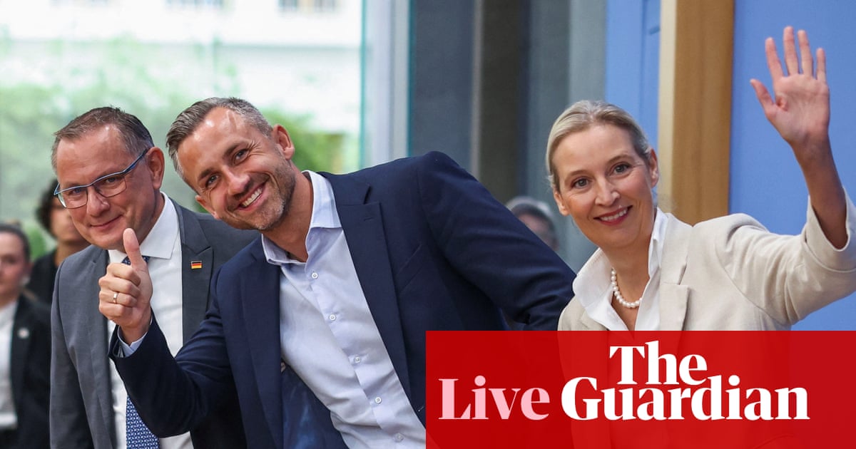 Far-right AfD celebrate ‘dream result’ in key German state as Merz reportedly holds crisis talks – Europe live