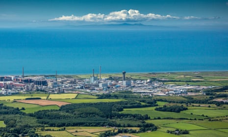 Aerial photograph of the nuclear fuel processing site of Sellafield in Cumbria.