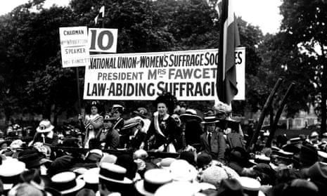 Millicent Fawcett, who founded the National Union of Women's Suffrage, speaks at the Suffragette Pilgrimage in Hyde Park.